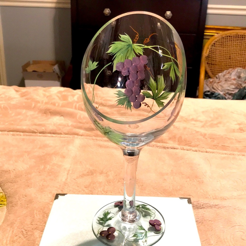 Beautiful large unique wine glass